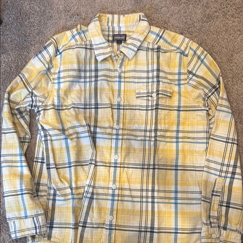 Patagonia Yellow Plaid Men's Shirt